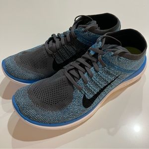 Nike Free 4.0 Flyknit Blue Gray Running Shoes 631053-014
Mens Size 15 
Brand New